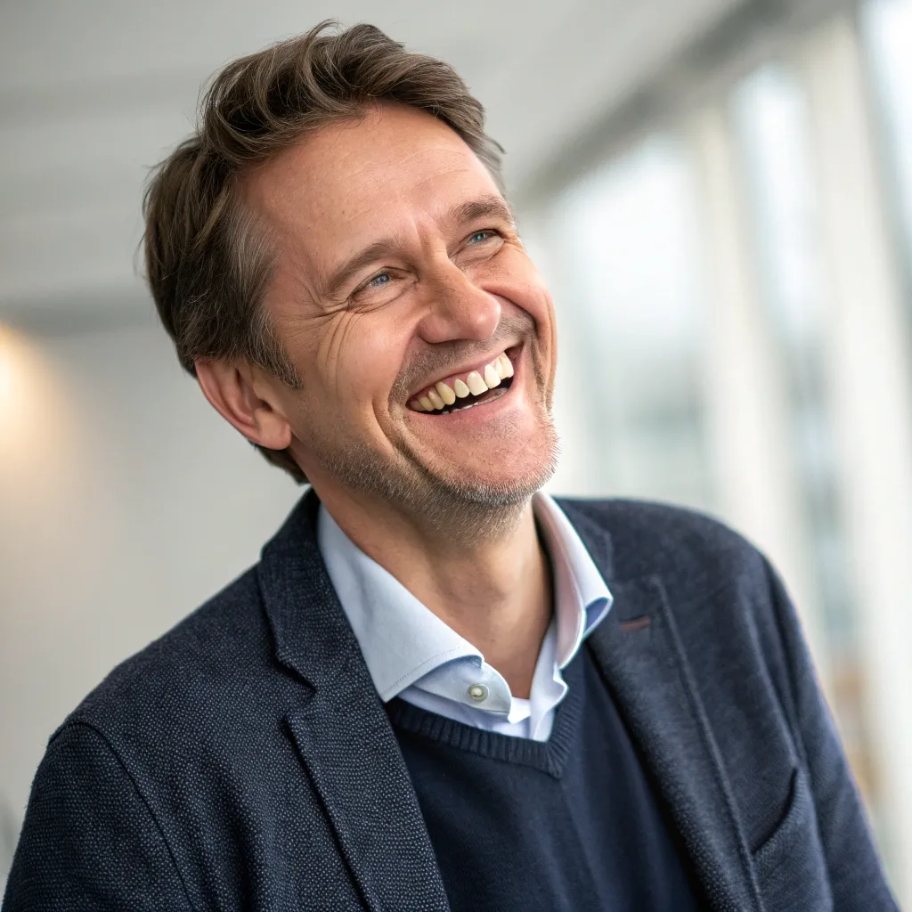 Portrait of John Smith, a happy client